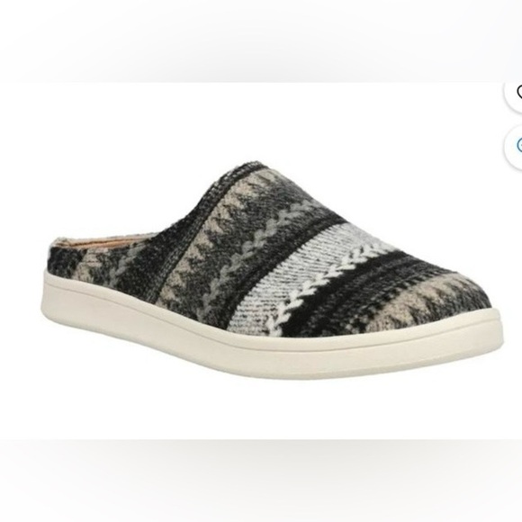 Life Stride Shoes - LifeStride Nomad Striped Mule  Womens Black Sneakers Casual Shoes Size 5.5m